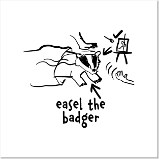easel the badger Posters and Art